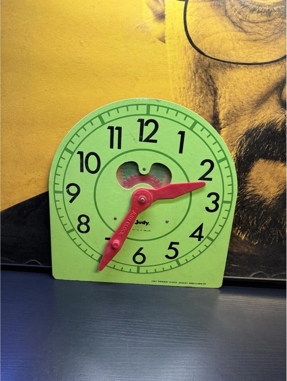Vintage Judy Clock Primary Learning Educational Toy Wood Clock Rare Color